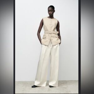 Zara structured belted vest
